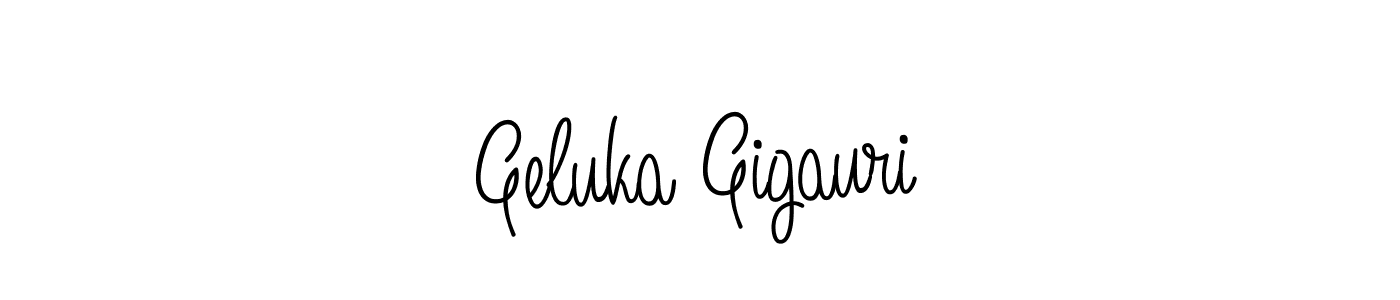 Check out images of Autograph of Geluka Gigauri name. Actor Geluka Gigauri Signature Style. Angelique-Rose-font-FFP is a professional sign style online. Geluka Gigauri signature style 5 images and pictures png