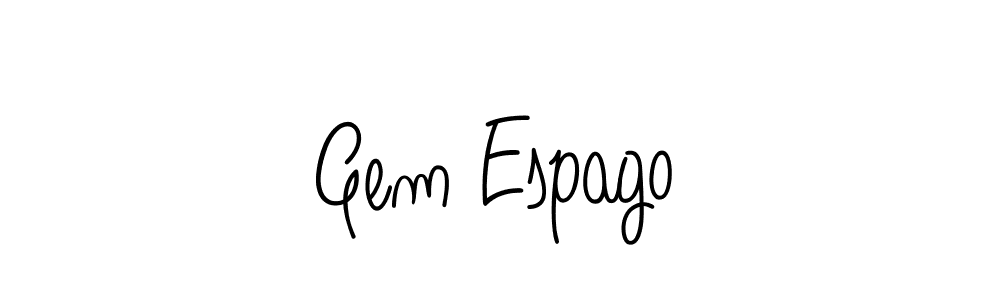 Design your own signature with our free online signature maker. With this signature software, you can create a handwritten (Angelique-Rose-font-FFP) signature for name Gem Espago. Gem Espago signature style 5 images and pictures png