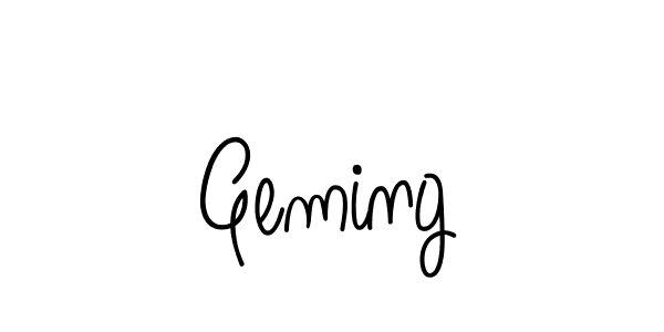 Geming stylish signature style. Best Handwritten Sign (Angelique-Rose-font-FFP) for my name. Handwritten Signature Collection Ideas for my name Geming. Geming signature style 5 images and pictures png