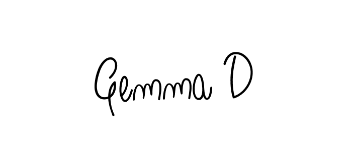 Use a signature maker to create a handwritten signature online. With this signature software, you can design (Angelique-Rose-font-FFP) your own signature for name Gemma D. Gemma D signature style 5 images and pictures png