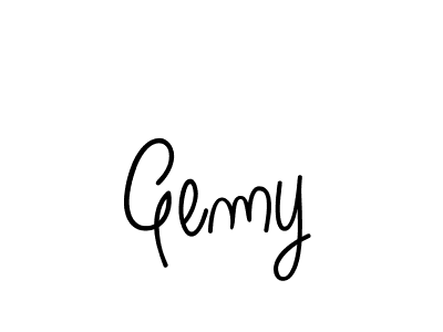 Create a beautiful signature design for name Gemy. With this signature (Angelique-Rose-font-FFP) fonts, you can make a handwritten signature for free. Gemy signature style 5 images and pictures png