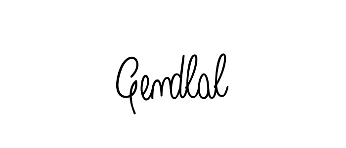 Design your own signature with our free online signature maker. With this signature software, you can create a handwritten (Angelique-Rose-font-FFP) signature for name Gendlal. Gendlal signature style 5 images and pictures png