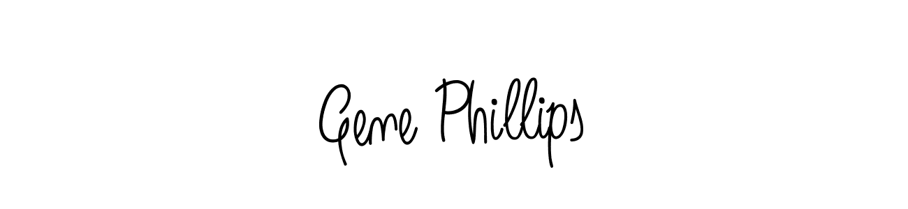 How to make Gene Phillips name signature. Use Angelique-Rose-font-FFP style for creating short signs online. This is the latest handwritten sign. Gene Phillips signature style 5 images and pictures png