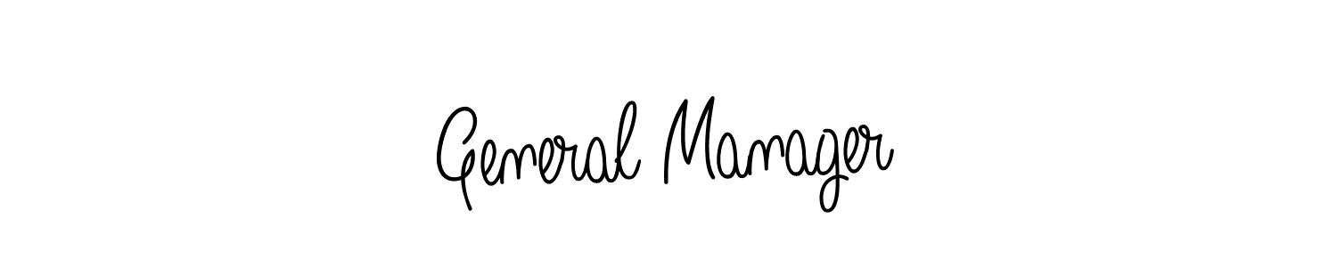 Create a beautiful signature design for name General Manager. With this signature (Angelique-Rose-font-FFP) fonts, you can make a handwritten signature for free. General Manager signature style 5 images and pictures png
