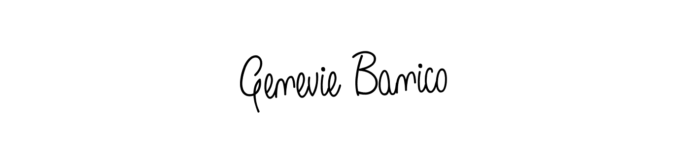 Angelique-Rose-font-FFP is a professional signature style that is perfect for those who want to add a touch of class to their signature. It is also a great choice for those who want to make their signature more unique. Get Genevie Banico name to fancy signature for free. Genevie Banico signature style 5 images and pictures png