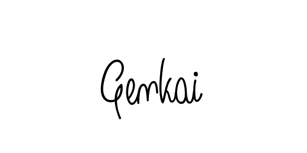 Design your own signature with our free online signature maker. With this signature software, you can create a handwritten (Angelique-Rose-font-FFP) signature for name Genkai. Genkai signature style 5 images and pictures png