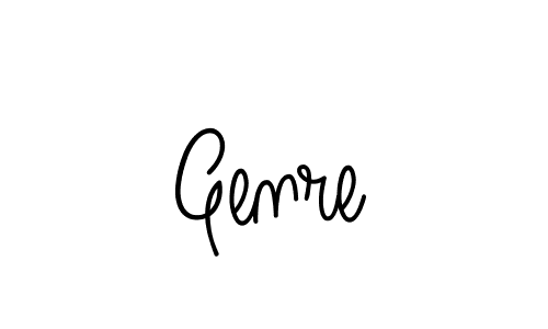 Design your own signature with our free online signature maker. With this signature software, you can create a handwritten (Angelique-Rose-font-FFP) signature for name Genre. Genre signature style 5 images and pictures png