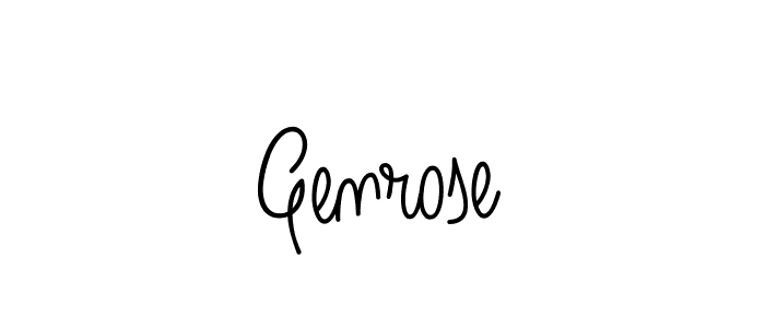 if you are searching for the best signature style for your name Genrose. so please give up your signature search. here we have designed multiple signature styles  using Angelique-Rose-font-FFP. Genrose signature style 5 images and pictures png