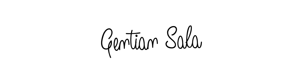 Gentian Sala stylish signature style. Best Handwritten Sign (Angelique-Rose-font-FFP) for my name. Handwritten Signature Collection Ideas for my name Gentian Sala. Gentian Sala signature style 5 images and pictures png