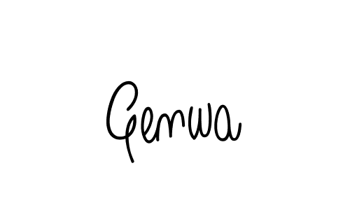 How to Draw Genwa signature style? Angelique-Rose-font-FFP is a latest design signature styles for name Genwa. Genwa signature style 5 images and pictures png