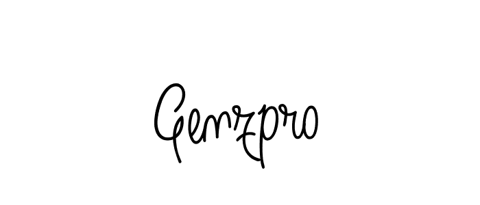 You should practise on your own different ways (Angelique-Rose-font-FFP) to write your name (Genzpro) in signature. don't let someone else do it for you. Genzpro signature style 5 images and pictures png