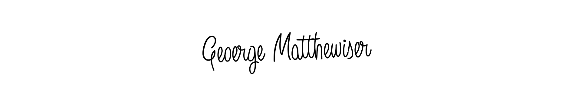Geoerge Matthewiser stylish signature style. Best Handwritten Sign (Angelique-Rose-font-FFP) for my name. Handwritten Signature Collection Ideas for my name Geoerge Matthewiser. Geoerge Matthewiser signature style 5 images and pictures png