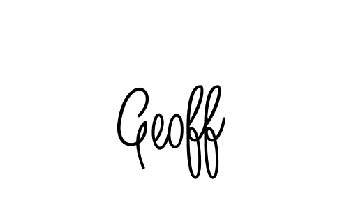 Use a signature maker to create a handwritten signature online. With this signature software, you can design (Angelique-Rose-font-FFP) your own signature for name Geoff. Geoff signature style 5 images and pictures png