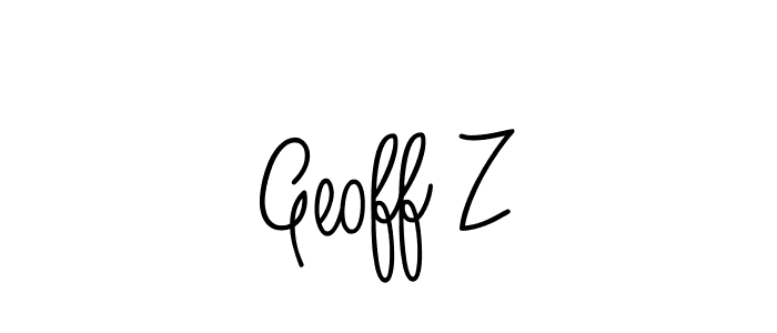 How to make Geoff Z signature? Angelique-Rose-font-FFP is a professional autograph style. Create handwritten signature for Geoff Z name. Geoff Z signature style 5 images and pictures png