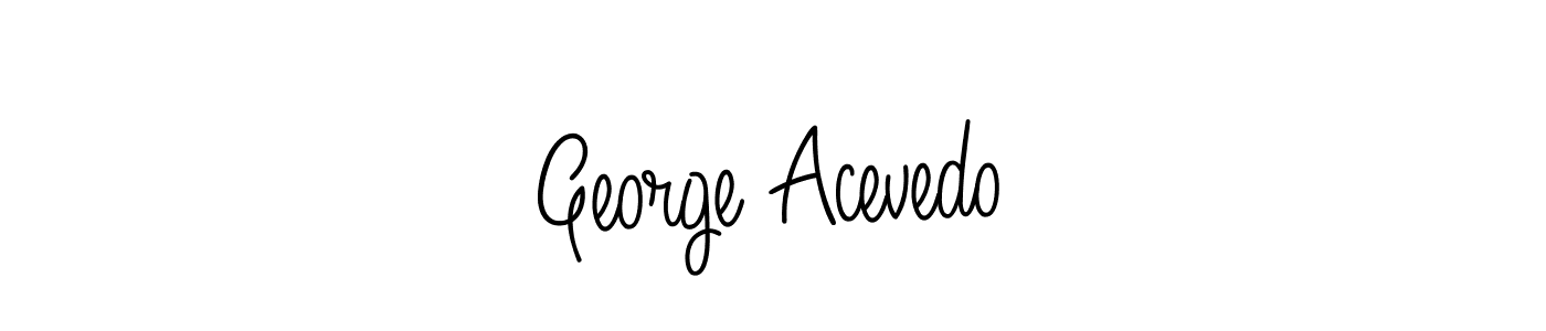 The best way (Angelique-Rose-font-FFP) to make a short signature is to pick only two or three words in your name. The name George Acevedo include a total of six letters. For converting this name. George Acevedo signature style 5 images and pictures png