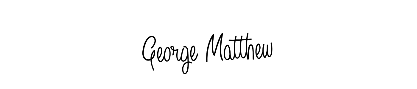 You should practise on your own different ways (Angelique-Rose-font-FFP) to write your name (George Matthew) in signature. don't let someone else do it for you. George Matthew signature style 5 images and pictures png