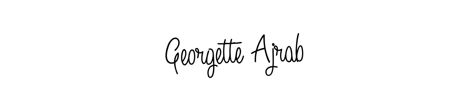 The best way (Angelique-Rose-font-FFP) to make a short signature is to pick only two or three words in your name. The name Georgette Ajrab include a total of six letters. For converting this name. Georgette Ajrab signature style 5 images and pictures png