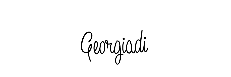 Make a beautiful signature design for name Georgiadi. With this signature (Angelique-Rose-font-FFP) style, you can create a handwritten signature for free. Georgiadi signature style 5 images and pictures png