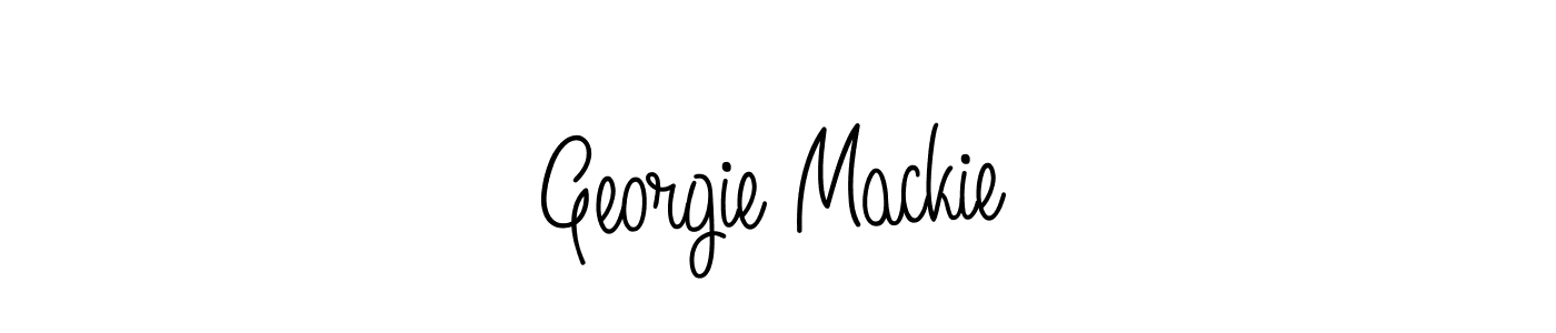 Georgie Mackie stylish signature style. Best Handwritten Sign (Angelique-Rose-font-FFP) for my name. Handwritten Signature Collection Ideas for my name Georgie Mackie. Georgie Mackie signature style 5 images and pictures png