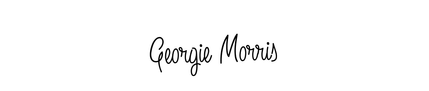 The best way (Angelique-Rose-font-FFP) to make a short signature is to pick only two or three words in your name. The name Georgie Morris include a total of six letters. For converting this name. Georgie Morris signature style 5 images and pictures png