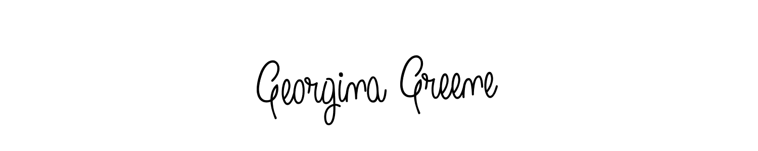 You should practise on your own different ways (Angelique-Rose-font-FFP) to write your name (Georgina Greene) in signature. don't let someone else do it for you. Georgina Greene signature style 5 images and pictures png