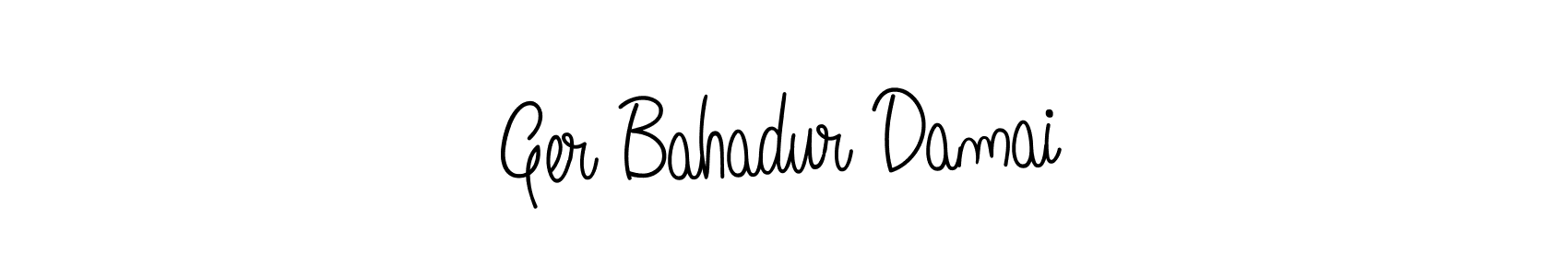 Ger Bahadur Damai stylish signature style. Best Handwritten Sign (Angelique-Rose-font-FFP) for my name. Handwritten Signature Collection Ideas for my name Ger Bahadur Damai. Ger Bahadur Damai signature style 5 images and pictures png