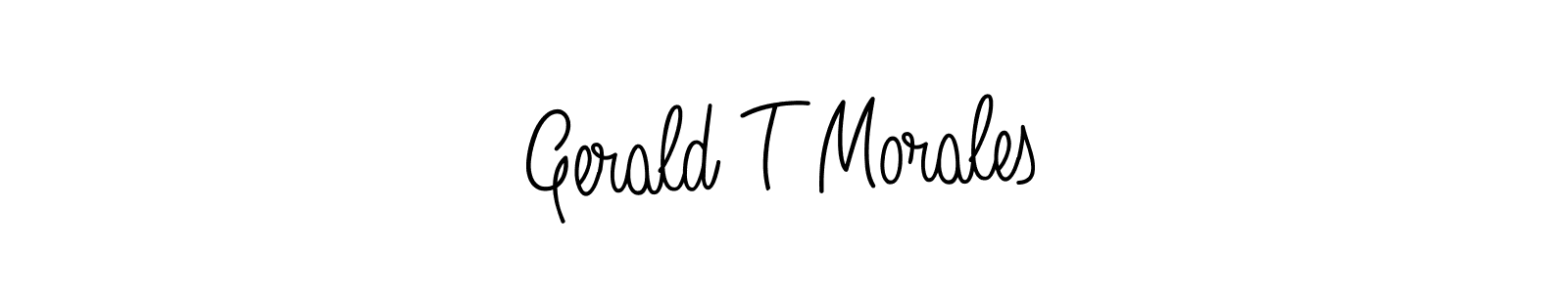 Make a beautiful signature design for name Gerald T Morales. With this signature (Angelique-Rose-font-FFP) style, you can create a handwritten signature for free. Gerald T Morales signature style 5 images and pictures png