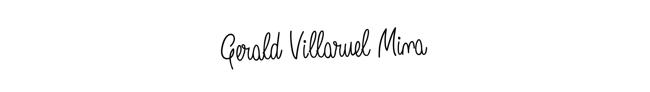 Design your own signature with our free online signature maker. With this signature software, you can create a handwritten (Angelique-Rose-font-FFP) signature for name Gerald Villaruel Mina. Gerald Villaruel Mina signature style 5 images and pictures png