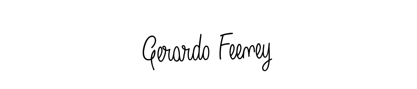 Gerardo Feeney stylish signature style. Best Handwritten Sign (Angelique-Rose-font-FFP) for my name. Handwritten Signature Collection Ideas for my name Gerardo Feeney. Gerardo Feeney signature style 5 images and pictures png