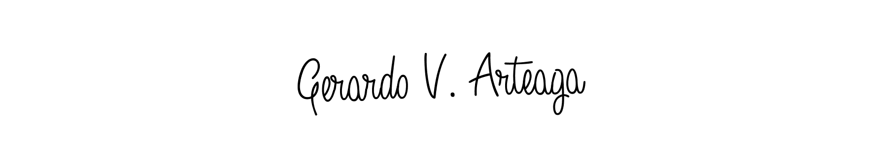 Use a signature maker to create a handwritten signature online. With this signature software, you can design (Angelique-Rose-font-FFP) your own signature for name Gerardo V. Arteaga. Gerardo V. Arteaga signature style 5 images and pictures png