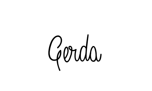 Create a beautiful signature design for name Gerda. With this signature (Angelique-Rose-font-FFP) fonts, you can make a handwritten signature for free. Gerda signature style 5 images and pictures png