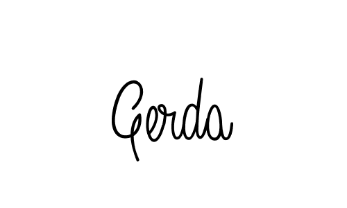 Create a beautiful signature design for name Gerda. With this signature (Angelique-Rose-font-FFP) fonts, you can make a handwritten signature for free. Gerda signature style 5 images and pictures png