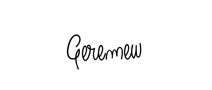 Create a beautiful signature design for name Geremew. With this signature (Angelique-Rose-font-FFP) fonts, you can make a handwritten signature for free. Geremew signature style 5 images and pictures png