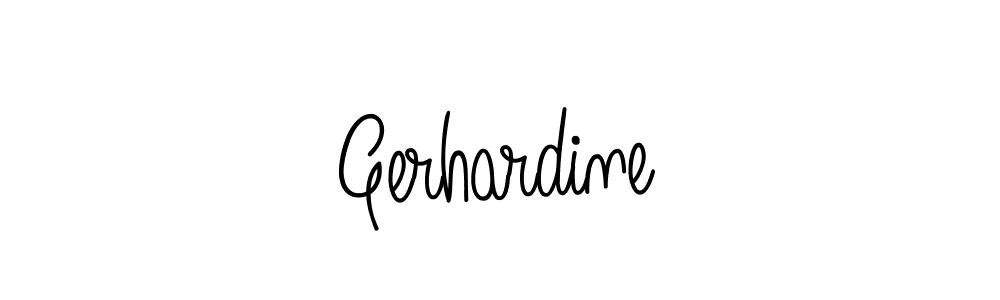 Make a beautiful signature design for name Gerhardine. With this signature (Angelique-Rose-font-FFP) style, you can create a handwritten signature for free. Gerhardine signature style 5 images and pictures png