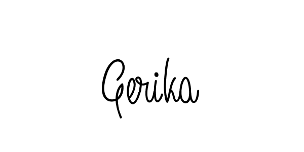 Make a beautiful signature design for name Gerika. With this signature (Angelique-Rose-font-FFP) style, you can create a handwritten signature for free. Gerika signature style 5 images and pictures png