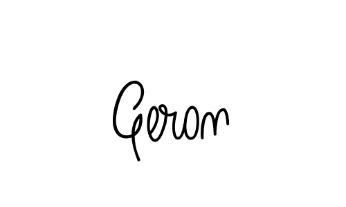 Make a beautiful signature design for name Geron. With this signature (Angelique-Rose-font-FFP) style, you can create a handwritten signature for free. Geron signature style 5 images and pictures png