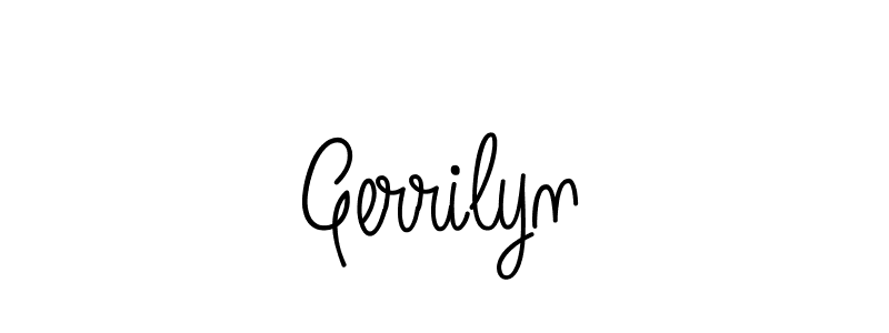 Gerrilyn stylish signature style. Best Handwritten Sign (Angelique-Rose-font-FFP) for my name. Handwritten Signature Collection Ideas for my name Gerrilyn. Gerrilyn signature style 5 images and pictures png