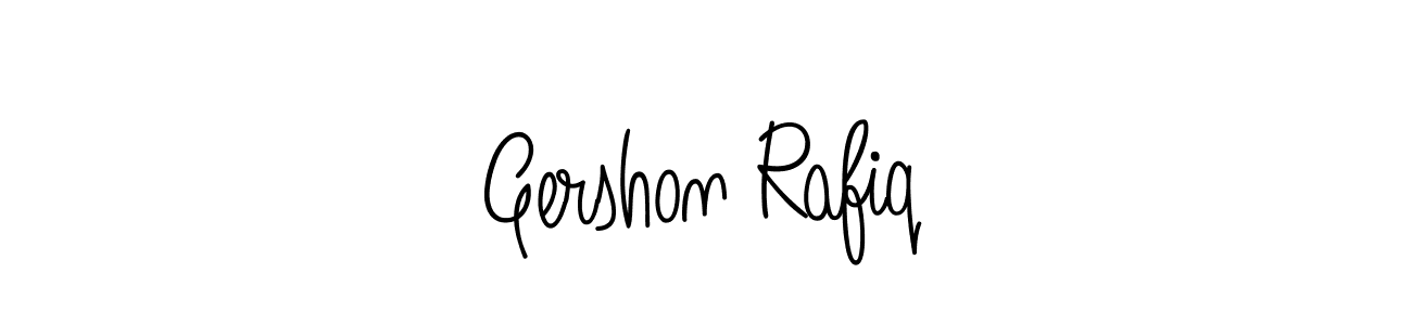 Gershon Rafiq stylish signature style. Best Handwritten Sign (Angelique-Rose-font-FFP) for my name. Handwritten Signature Collection Ideas for my name Gershon Rafiq. Gershon Rafiq signature style 5 images and pictures png