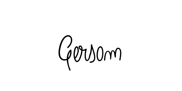 Make a beautiful signature design for name Gersom. With this signature (Angelique-Rose-font-FFP) style, you can create a handwritten signature for free. Gersom signature style 5 images and pictures png