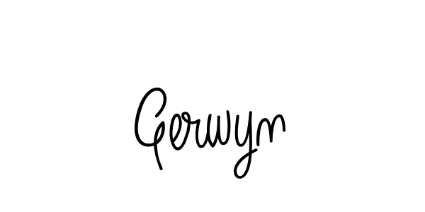 Gerwyn stylish signature style. Best Handwritten Sign (Angelique-Rose-font-FFP) for my name. Handwritten Signature Collection Ideas for my name Gerwyn. Gerwyn signature style 5 images and pictures png