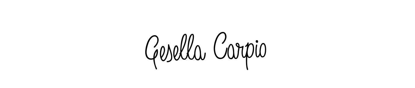 How to make Gesella Carpio name signature. Use Angelique-Rose-font-FFP style for creating short signs online. This is the latest handwritten sign. Gesella Carpio signature style 5 images and pictures png