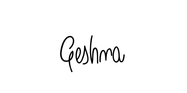 Create a beautiful signature design for name Geshna. With this signature (Angelique-Rose-font-FFP) fonts, you can make a handwritten signature for free. Geshna signature style 5 images and pictures png