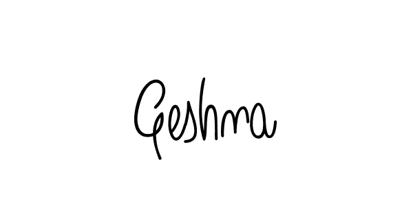 Create a beautiful signature design for name Geshna. With this signature (Angelique-Rose-font-FFP) fonts, you can make a handwritten signature for free. Geshna signature style 5 images and pictures png