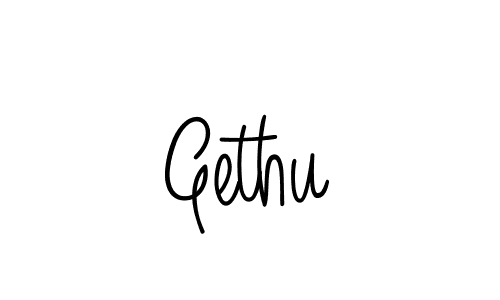 You should practise on your own different ways (Angelique-Rose-font-FFP) to write your name (Gethu) in signature. don't let someone else do it for you. Gethu signature style 5 images and pictures png