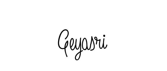 You should practise on your own different ways (Angelique-Rose-font-FFP) to write your name (Geyasri) in signature. don't let someone else do it for you. Geyasri signature style 5 images and pictures png