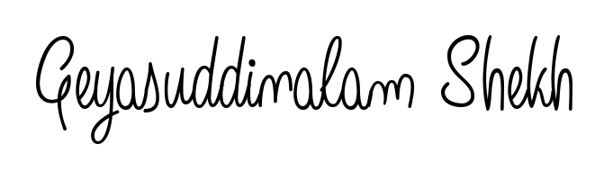 A stylish, flowing autograph style designed for name Geyasuddinalam Shekh using Angelique-Rose-font-FFP typography. Perfect for digital creative projects. Geyasuddinalam Shekh signature style 5 images and pictures png