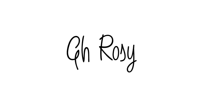 Also we have Gh Rosy name is the best signature style. Create professional handwritten signature collection using Angelique-Rose-font-FFP autograph style. Gh Rosy signature style 5 images and pictures png