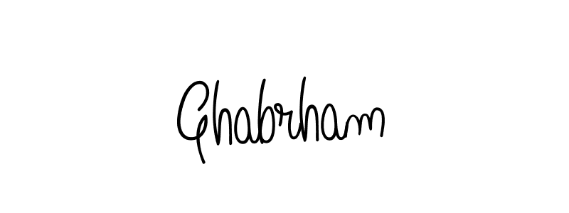 You should practise on your own different ways (Angelique-Rose-font-FFP) to write your name (Ghabrham) in signature. don't let someone else do it for you. Ghabrham signature style 5 images and pictures png