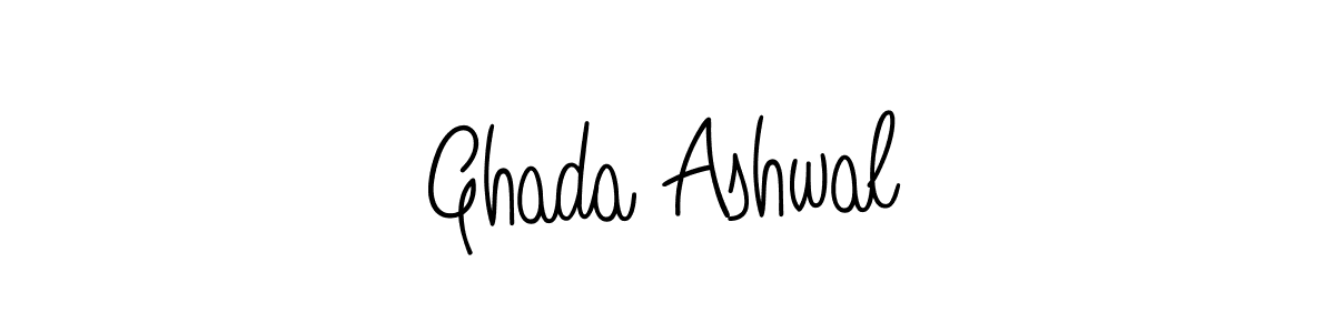 Make a beautiful signature design for name Ghada Ashwal. With this signature (Angelique-Rose-font-FFP) style, you can create a handwritten signature for free. Ghada Ashwal signature style 5 images and pictures png