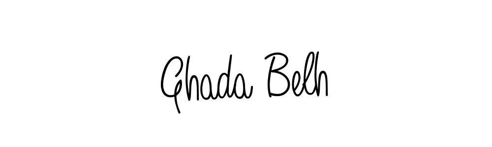 Make a beautiful signature design for name Ghada Belh. With this signature (Angelique-Rose-font-FFP) style, you can create a handwritten signature for free. Ghada Belh signature style 5 images and pictures png